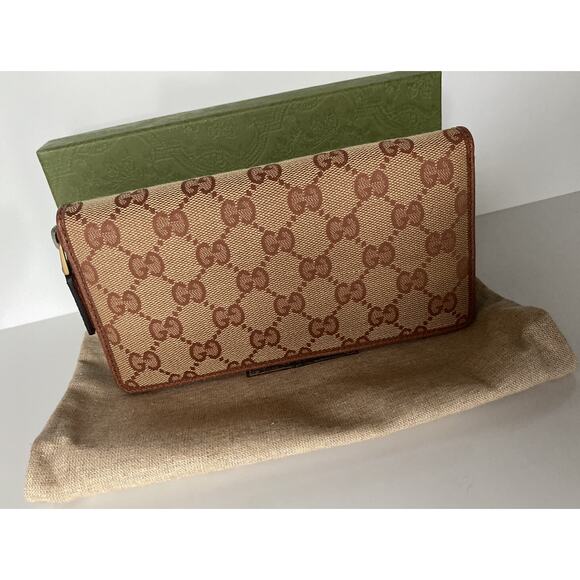 New Gucci GG NY Yankees Zip Around Fabric Wallet Beige Made in Italy - Picture 4 of 12